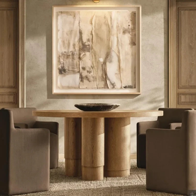 American Classic Solid Oak Dining Table Set | Customizable Home & Hotel Furniture