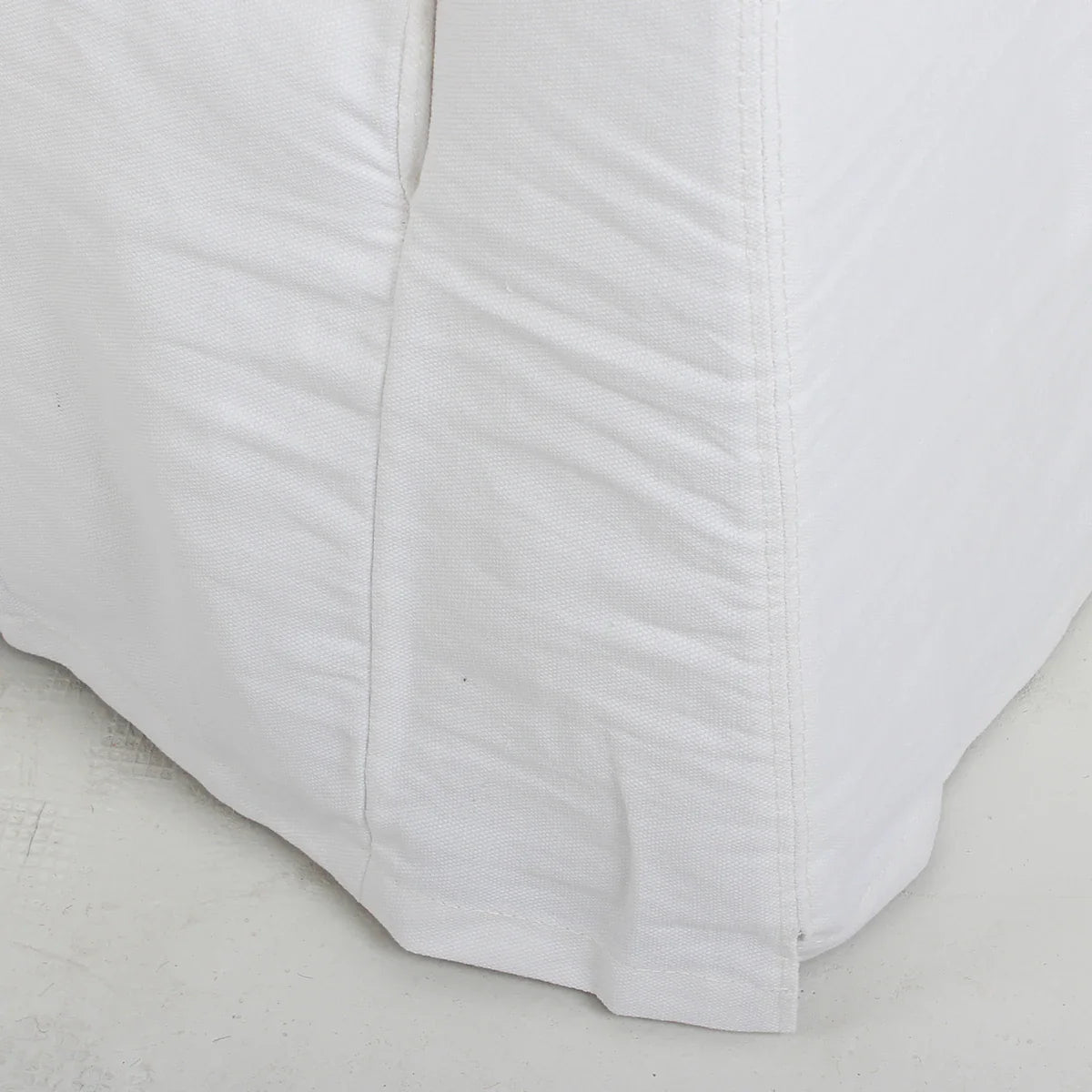 Chic White Linen Upholstered Armchair: Removable Slipcover, Solid Wood Frame, Single Sofa