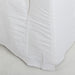 Chic White Linen Upholstered Armchair: Removable Slipcover, Solid Wood Frame, Single Sofa