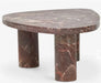 Tostone Natural Red Wine Marble Coffee Table - Modern Living Room Decor