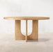 Chic Round Solid Wood Dining Table, Modern Home Furniture, Customizable Design