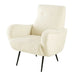 Elegant Ivory Boucle Leisure Chair: Modern Single Couch for Living Room & Hotel