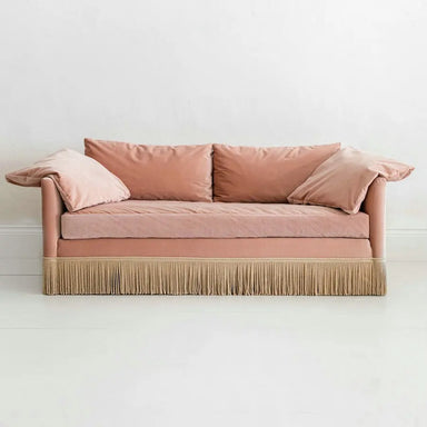 Elegant Velvet Fringe Tassel Sofa for Living Rooms and Apartments