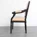 Classic Linen Upholstered Wooden Dining Chair with Armrests for Hotel & Home
