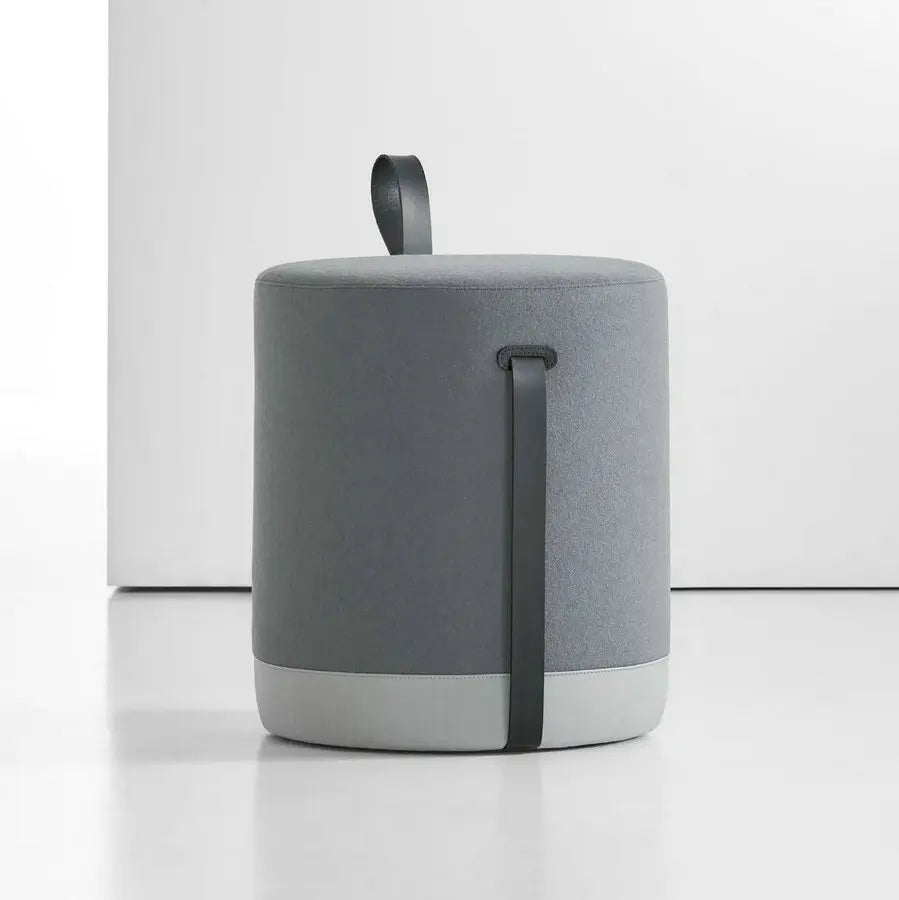 Plush Round Velvet Ottoman Pouf: Modern Living Room Seating Accent