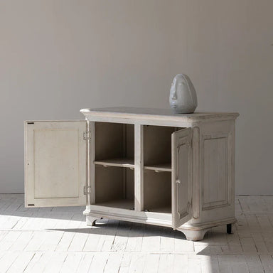 Chic European Country Antique White Sideboard Recycled Pine Wood Cabinet
