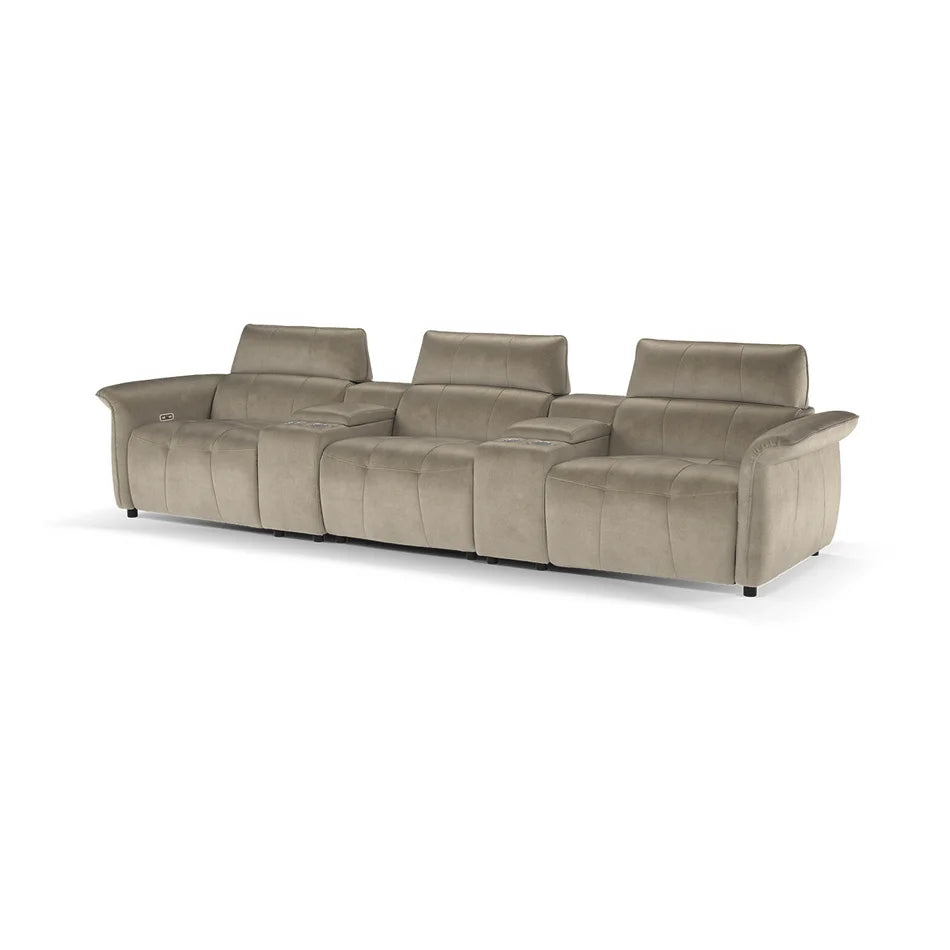 Plush Power Reclining Love Seat Sofa, Integrated Cupholders & Storage Console