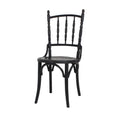 Elegant French Antique Black Oak Wood Chiavari Dining Chair for Events