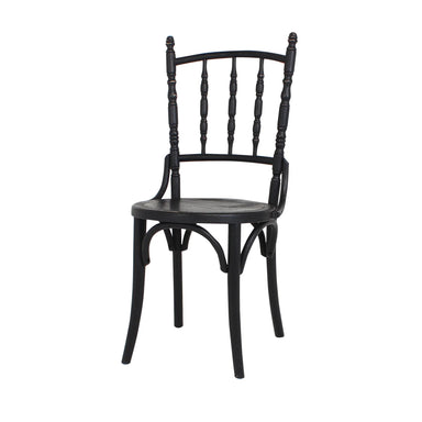 Elegant French Antique Black Oak Wood Chiavari Dining Chair for Events