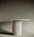 Elegant Beige Round Travertine Stone Coffee Table for Modern Living Spaces