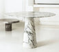 Exquisite Arabescato White Marble Round Dining Table, Natural Stone, Modern Design