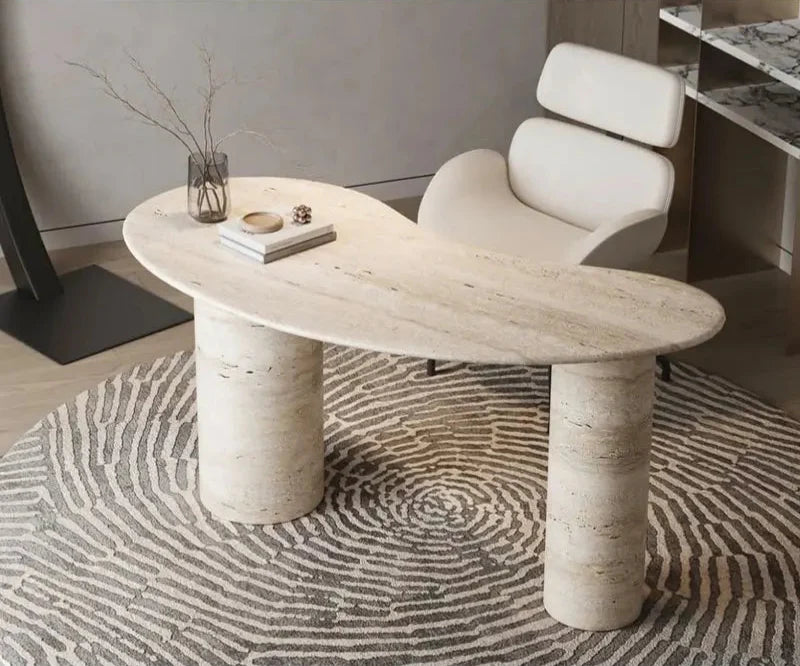 Elegant Natural Travertine Coffee Table for Modern Living Rooms and Offices