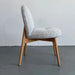 Elegant Solid Oak Wood Dining Chair with Padded Round Back and Seat