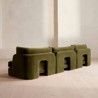 Luxurious Green Velvet Sofa Set: Modern Design, Comfortable Living Room Furniture