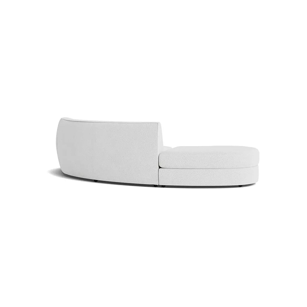 Luxury Curved Modular Sectional Sofa with Nubuck Fabric and Feather Fill