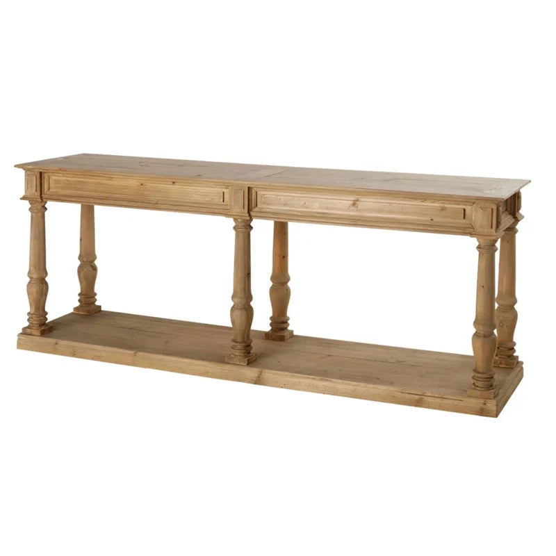 Rustic Reclaimed Fir Wood Console Table - Antique Hallway Living Room Entryway Accent