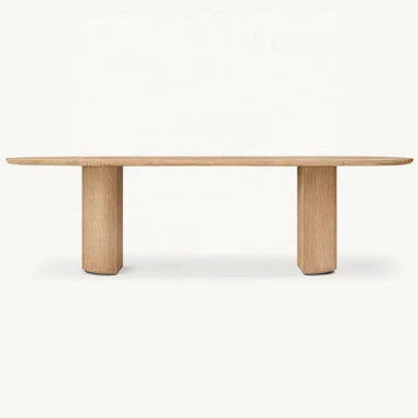 Premium Solid Oak Wood Dining Table, Customizable Size & Color, American Style