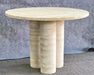Elegant Natural Travertine Round Coffee Table – Modern Living Room Centerpiece