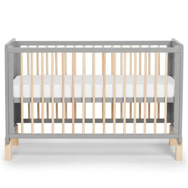 Durable Solid Wood Natural Convertible Baby Crib for Nursery - European Design