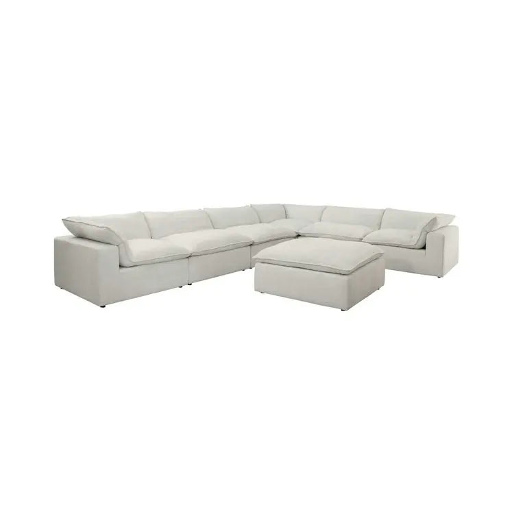 Plush Feather Down Modular U-Shaped Sectional Sofa for Large Living Rooms