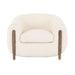 Modern Upholstered Tub Accent Chair for Indoor Living Room Seating Comfort