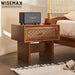 Exquisite Ash Wood Rattan Nightstand Modern Design Luxury Bedroom Side Table