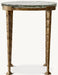 Modern Round Living Room Side Table, Handcrafted Steel Frame, Luxury Glass Top