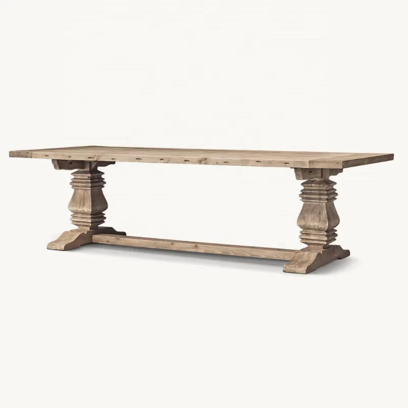 American Classic Solid Wood Rectangular Restaurant Table, Customizable Dining Furniture