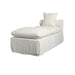 Elegant Modern White Slipcover Three-Seat Sofa Couch Set for Living Room