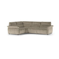 Luxurious Electric Recliner Corner Sectional Sofa, Adjustable Velvet Suede Home Theater Couch