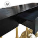 Modern Luxury Stainless Steel and Solid Wood Entrance Console Table