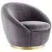 Buttercup Velvet Swivel Accent Chair, Modern Design for Living Room Comfort