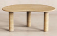 Luxurious Oval Natural Travertine Coffee Table for Modern Living Room Decor