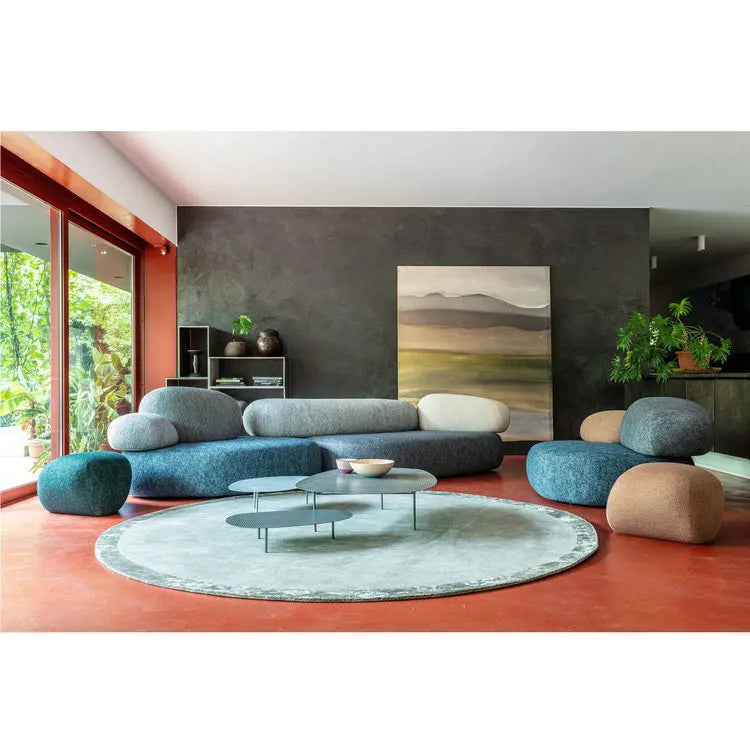Elegant Modular Pebble Fabric Sofa Set for Modern Living Room Spaces