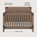 4-in-1 Convertible Baby Crib, Non-Toxic Finish, Adjustable Mattress, Day Bed