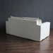 Modern White Linen Slipcovered 3-Seat Sofa for Living Room Furniture Decor