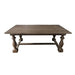 Farmhouse Solid Oak Trestle Dining Table, Carved Legs, Seats 8 Guests