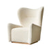 Elegant White Boucle Nordic Wing Back Armchair for Modern Living Rooms