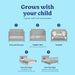 Premium 5-in-1 Convertible Baby Crib with Full-Size Nursery Storage Drawer