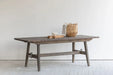 Vintage Smoky Grey Solid Wood Recycled Pine Scandinavian Dining Table