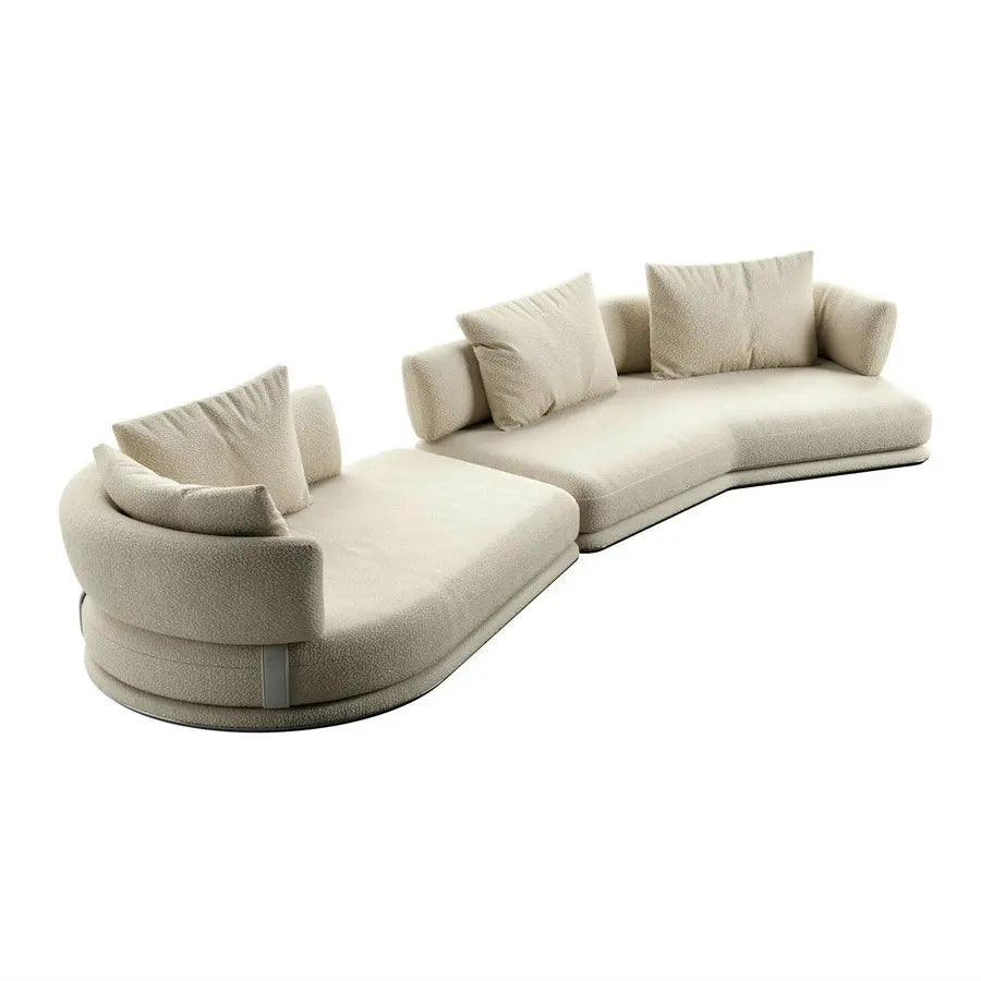 Luxury Curved Modular Fabric Sectional Sofa - Ergonomic Designer Living Room Couch