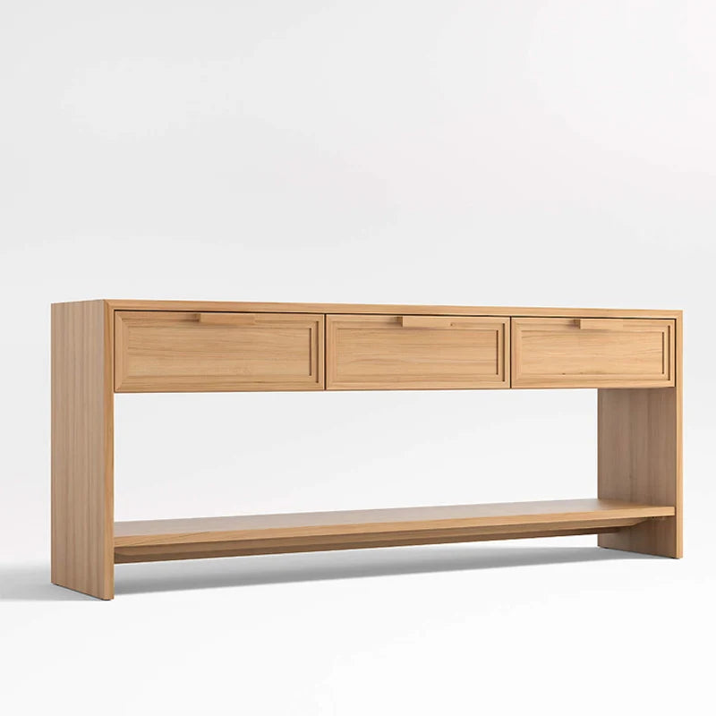 Modern Mirrored Drawer Narrow Wooden Entryway Hallway Console Table