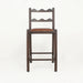 Premium Handmade Vintage Oak Wood Counter Stool with Genuine Leather Seat