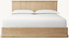 Luxury Modern American Style Solid Wood Platform Panel Bed for Bedrooms