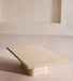 Elegant Italian Minimalist Beige Travertine Square Coffee Table for Luxury Living Room