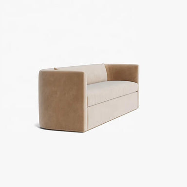 Modern Velvet Curved Sofa: Solid Wood Frame Living Room Couch