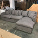 Elegant L-Shaped Sectional Linen Sofa: Modern Living Room Sleeper Design, Comfortable & Stylish