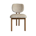Premium Modern Fabric Upholstered Solid Oak Wood Dining Chair