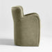 Luxurious Olive Green Velvet Dining Chair with Button Tufting, Solid Oak Wood Frame