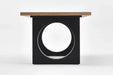 Elegant Modern Luxury Solid Oak Dual-Tier Round Coffee Table for Living Rooms